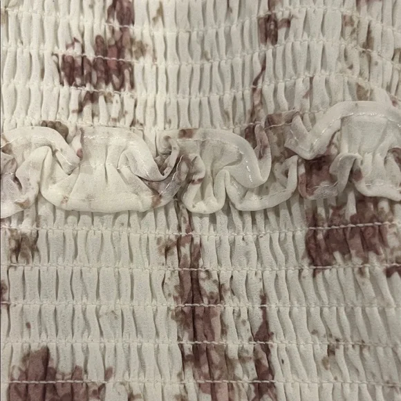 Storia Cream and Pink Ruffle Dress Size S - Picture 6 of 9